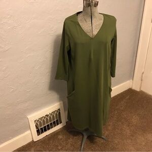 EILEEN FISHER V-Neck A-Line Dress